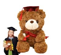 Pzuryhg Graduation Bear - Custom Plush Toy, Brown Stuffed Animal with Sturdy Mortarboard Cap, Commemorative Keepsake Gift Set, Ideal for Graduates Seniors Ceremonies Schools Workplaces