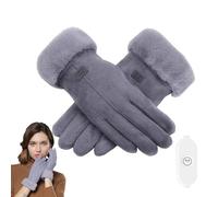 Pzuryhg Guantes de Moto calefactables,Guantes térmicos para Mujer - de Invierno Recargables para Enviar Mensajes de Texto - cálidos Mitones eléctricos para Mujeres niñas Corriendo