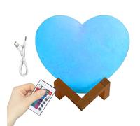 Pzuryhg Heart Lamp - Romantic Color Changing Nightlight, Soft Glow LED with Remote and Adjustable Brightness, Touch Control Display, Ideal for Bedroom Valentine Home Party Ambiance