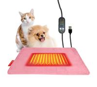 Pzuryhg Heated Pet Bed - Adjustable Warming Comfort for Cats, Indoor Winter Heating Pad with Timer Control Features, Scratch Resistant Edge Protection, Ideal for Living Room Garage Home