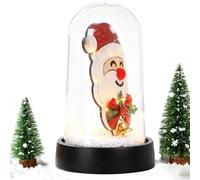 Pzuryhg Holiday LED Lights - Christmas Santa Elk Tree Lamp, Night Light with Gentle Festive Glow, Portable Battery Operated Accent, Ideal for Mantle Table Apartment Holiday Event Display