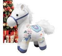 Pzuryhg Horse Stuffed Animal - Holiday Mascot Decorations, 2026 Year of The Horse Plush Mascot Display, Festive Tradition Keepsake, Ideal for Car Home Workplace Bedroom Sofa Couch
