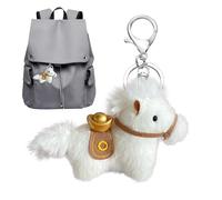 Pzuryhg Keychain - Cute Lunar Plush Charm, Chinese New Year Decor Accent with Soft Texture Appeal, Festive Symbol Display Function, Ideal for Backpack Travel Party Classroom Daily Celebration