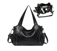 Pzuryhg Laptop Tote - Spacious PU Leather Handbag, Fashionable College Shoulder Bag with Lightweight Structure Comfortable Grip Organized Storage, Ideal for Work School Shopping Travel Daily Use