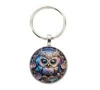 Pzuryhg Llavero de búho para mujer, llavero de metal, joyería con dijes para mochila, decorativo para coche, colgante para bolso, accesorio de regalo para novia, amiga y madre