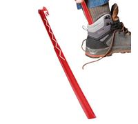 Pzuryhg Long Shoehorn - Extended Reach Metal Shoehorn, Ergonomic Back Saving Dressing Aid with Comfort Grip Handle, Heavy Duty Smooth Sliding Spoon, Ideal for Seniors Elderly Pregnant Women