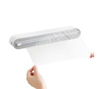 Pzuryhg Magnetic Wrap Station - Aluminum Foil Cutting Box, Parchment Paper Organizer Case with Smooth Sliding Trimmers, Sturdy Mount Kitchen Gadgets, Ideal for Daily Meal Preparation