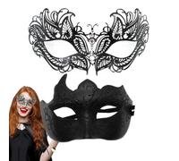 Pzuryhg máscara del carnaval, máscara de la mascarada del cordón,Venda de encaje retro | Conjunto de máscaras de mascarada para él y para ella, accesorios de disfraz para carnaval de baile de