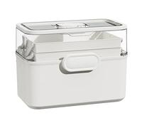 Pzuryhg Medicine Organizer | Home Medicine Cabinet Organizer | Removable 3-Tier Medication Case Tools Container with Tray for Family, Men, Senior