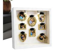 Pzuryhg Memory Display Case - Museum Silhouette Box Set, Gold Tiny Picture Frame Collection with DIY Insert, Elegant Keepsake for Graduation Birthday Party, Ideal for Wedding Valentines Day