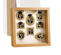 Pzuryhg Memory Display Case - Museum Silhouette Box Set, Gold Tiny Picture Frame Collection with DIY Insert, Elegant Keepsake for Graduation Birthday Party, Ideal for Wedding Valentines Day