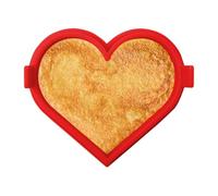 Pzuryhg Pancake Ring - Heart Shape Breakfast Mold, Silicone Nonstick Cooking Form with Heat Resistant Flex Design, Easy Spill Control, Ideal for Eggs Omelettes Sandwiches Pancakes