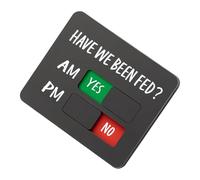 Pzuryhg Pet Feeding Reminder - Am PM Slider Chart, 11.9x9.9x0.5cm Daily Routine Log for Refrigerator, Appetite Control Aid with Magnetic Adhesive, Home Training, Dog Fed Sign for Weight Loss Program