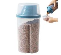 Pzuryhg Pet Food Bin - Airtight Puppy Kibble Box, Clear Dry Grain Canister with Sturdy Locking Lid Latches, Freshness Seal Vessel, Ideal for Home Workplace Travel Storage
