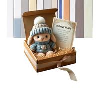 Pzuryhg Plush Bunny Toy - Soft Rabbit Collectible Doll, Portable Cute Animal Figure with Velvety Texture Comfort Grip Style, Lightweight Hug Buddy, Ideal for Birthday Christmas Easter Desk Decor