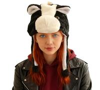 Pzuryhg Plush Horse Caps - Cartoon Animal Headgear Costume, Soft Warm Festival Hat with Cute Mane and Ears, Ideal for Halloween Cosplay Christmas Party Winter Daily Garden Fun