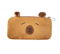 Pzuryhg Plush Stationery Organizer - Large Capacity Pencil Pouch, Soft Furry Cosmetic Bag with Spacious Compartment, Smooth Zippered Aesthetic Storage, Ideal for School College Classroom Workplace