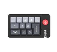 Pzuryhg Programmable Keypad, RGB Mechanical Game Keyboard, ABS Material, Hot-Swappable Wired Single-Handed Number Pad with Joystick for Graphic Design, Workplace, and Computer Use, 13.7x7.5x3.8cm