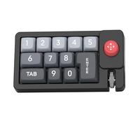 Pzuryhg Programmable Keypad, RGB Mechanical Game Keyboard, ABS Material, Hot-Swappable Wired Single-Handed Number Pad with Joystick for Graphic Design, Workplace, and Computer Use, 13.7x7.5x3.8cm