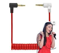 Pzuryhg Recording Audio Cable, 18G Gauge Copper Cable, 25.59 inches 3.5mm Microphone Adapter Wire for Stable Audio Connection, Recording Equipment Laptop Speaker Singing Accessories