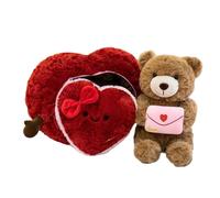 Pzuryhg Romantic - Plush Love Gift, Soft Cuddly Stuffed Animal for Her, Valentine Gift Box with Heart, Cute Toy for Women Girls Wife Teen Mom Birthday Holiday Celebration