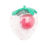 Pzuryhg Strawberry Dog Toy, Cute Sturdy Puppy Chew Toy, Interactive Squeaky Pet Plaything, Tough Boredom Relief Tool for Small Dogs, Fun Chewing Supplies for Puppies, Ideal for Indoor Play