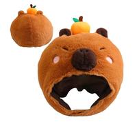Pzuryhg Stuffed Animal Party Hats, Fashionable Soft Plush Orange Capybara Hat, Cute Cosplay Costume For Women, Men, Teenagers, Children, Boys & Girls, 38x38cm, Size Fits Most For Kids