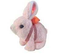 Pzuryhg Stuffed Animal - Talking Bunny Plush Character, Electronic Soft Pet Doll with Action Activated Sounds, Imaginative Interaction Function, Ideal for Bedroom Decor Educational Play