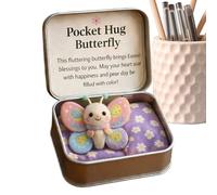Pzuryhg Stuffed Toy - Mini Easter Comfort Doll, Cute Motivational Plush Keepsake with Message Card Packaging, Hug Design, Ideal for Spring Celebration Encouragement Giving