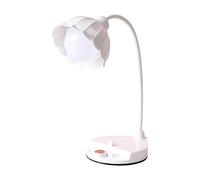 Pzuryhg Table Lamp - Cute Flower Design Light, Dimmable Non Glare LED with Rechargeable Battery, Adjustable Brightness Feature, Ideal for Studying Reading Living Room Dorm Bedroom Use