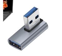 Pzuryhg USB Adapter - 90 Degree Connector USB 3.0 A Male to Female, High Speed 10GBPS Data Transfer Extender, Compact Laptop PC TV Connection, Ideal for Desk and Entertainment Setup