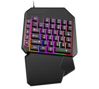 Pzuryhg Wrohto Programmable -Handed Mobile Keyboard, PP Ergonomic Keypad, 20.3x15.3x3.5cm USB Wired Compact Professional Design for Daily Entertainment, Mobile, and Efficient Typing