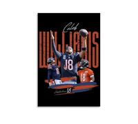 PZYASX Caleb Williams - Póster impermeable para pared, pintura decorativa adecuada para oficina, dormitorio, sala de estar, póster de 50 x 75 cm, estilo sin marco