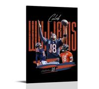 PZYASX Caleb Williams - Póster impermeable para pared, pintura decorativa adecuada para oficina, dormitorio, sala de estar, póster de 40 x 60 cm, estilo marco