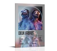 PZYASX Deux Frères-PNL - Póster impermeable para pared, pintura decorativa adecuada para oficina, dormitorio, sala de estar, póster de 20 x 30 cm, estilo marco