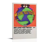 PZYASX Lil Tecca We Love You Tecca - Póster impermeable para pared, lienzo decorativo adecuado para oficina, dormitorio, sala de estar, póster de 50 x 75 cm, estilo marco