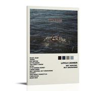 PZYASX Loyle Carner - Póster impermeable con texto en inglés "Not Waving But Drowning" (30 x 45 cm)