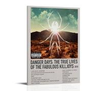 PZYASX Póster impermeable My Chemical Romance Danger Days para pared, lienzo decorativo, adecuado para oficina, dormitorio, sala de estar, póster de 40 x 60 cm, estilo marco