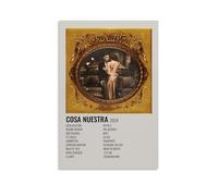 PZYASX Rauw Alejandro Cosa Nuestra - Póster impermeable para pared, lienzo decorativo, adecuado para oficina, dormitorio, decoración de sala de estar, póster de 30 x 45 cm, estilo sin marco, 24