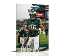 PZYASX Saquon Barkley - Póster impermeable para pared, lienzo decorativo, adecuado para oficina, dormitorio, sala de estar, póster de 60 x 90 cm, estilo marco