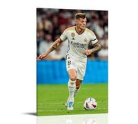 PZYASX Toni Kroos - Póster impermeable para pared, lienzo decorativo, adecuado para oficina, dormitorio, sala de estar, póster de 40 x 60 cm, estilo marco