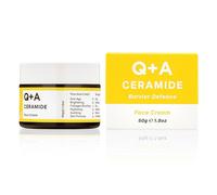 Q+A Ceramida Crema Facial Crema Hidratante Facial con Cinamidas, Pro-Vitamina E y Escualano para mejorar la hidratación y elasticidad de la piel, 50 g