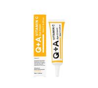 Q+A Crema para ojos con vitamina C, una combinación de vitamina C, extracto de cereza y glucógeno, revitaliza la piel sensible y la hidrata y antioxidantes, 15 ml