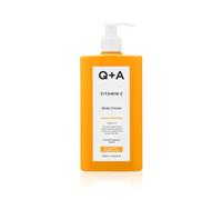 Q+A Vitamina C Crema Corporal, hidrata y mejora la piel. Ilumina, iguala el tono y aumenta el colágeno. 250 ml.