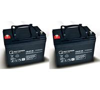 Q-Batteries 12LCP-36 - Batería de repuesto para Invacare Mistral (2 unidades, 12 V, 36 Ah, tipo de ciclo) AGM VRLA