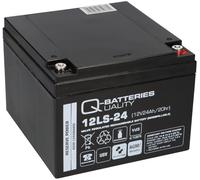 Q-Batteries 12LS-24 12V 24Ah Batería Plomo AGM VRLA Con VdS 26Ah 28Ah