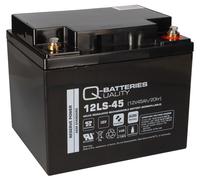 Q-Batteries 12LS-45 12V 45Ah Batería De Plomo De Fibra Con AGM VRLA Con VdS