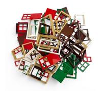 Q-Bricks Juego de bloques de construcción de 84 piezas, para puertas y ventanas, para casa y granja, compatible con todas las marcas líderes