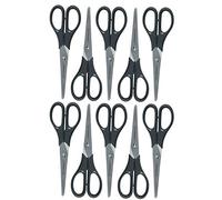 Q-Connect 10 tijeras de 180 mm, acero inoxidable, mango de plástico (10)