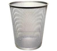 Papelera metalica q-connect gris rejilla 295x345mm - KF00849